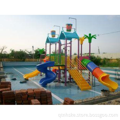 Kids Fiberglass Aqua Splash Outdoor Water Parks , Water Pla
